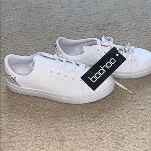 White Snakeskin Sneakers